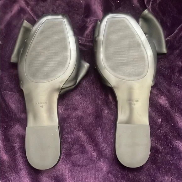 Mango Women's Gray Slide Sandals - Picture 7 of 8